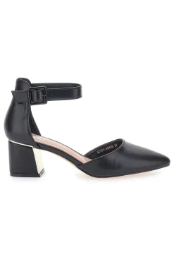 Sandalo nero con tacco e cinturino 8257482838-MON DIEU Outlet