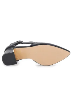 Sandalo nero con tacco e cinturino 8257482838-MON DIEU Outlet