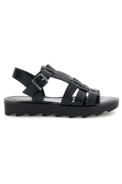 Sandalo nero in pelle con cinturino Must Have 11936-PITTARELLO New