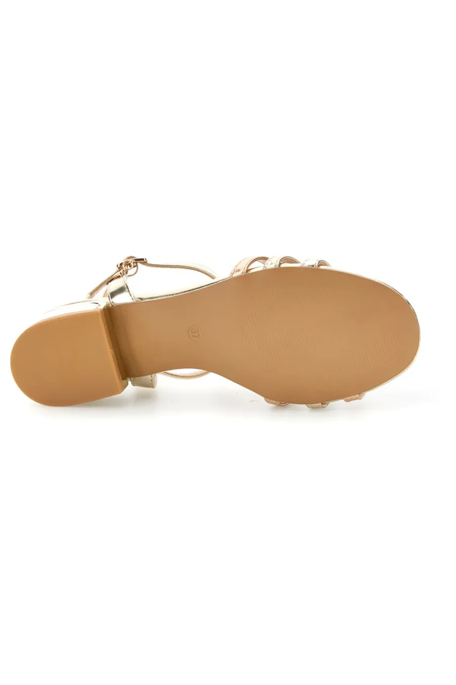 Sandalo oro con tacco basso Burani 519431343-MARIELLA BURANI Clearance