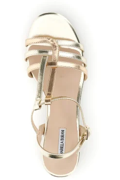 Sandalo oro con tacco basso Burani 519431343-MARIELLA BURANI Clearance