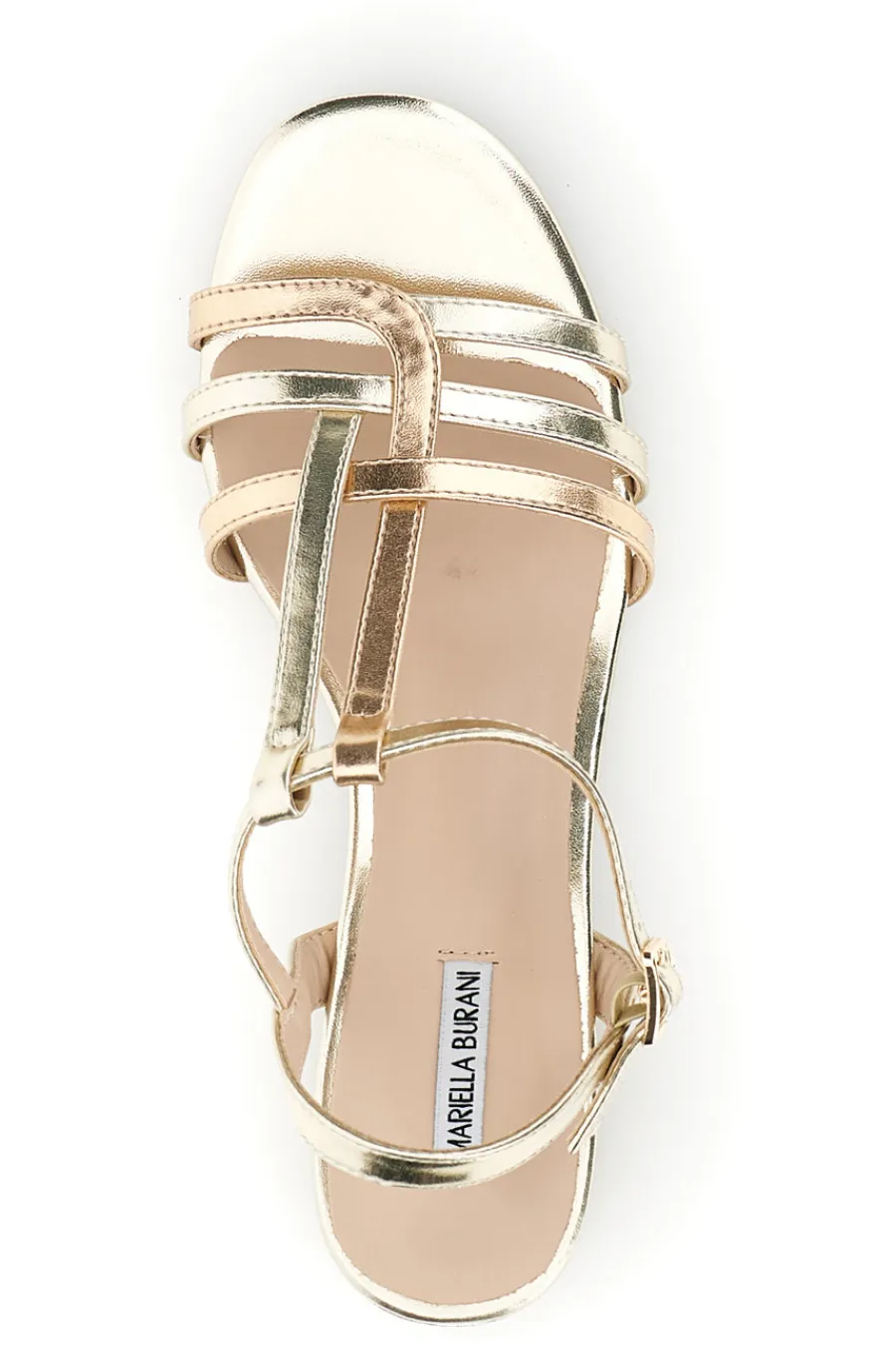 Sandalo oro con tacco basso Burani 519431343-MARIELLA BURANI Clearance