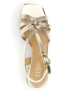 Sandalo con tacco e sottopiede in pelle Ferre F872-FERRE'