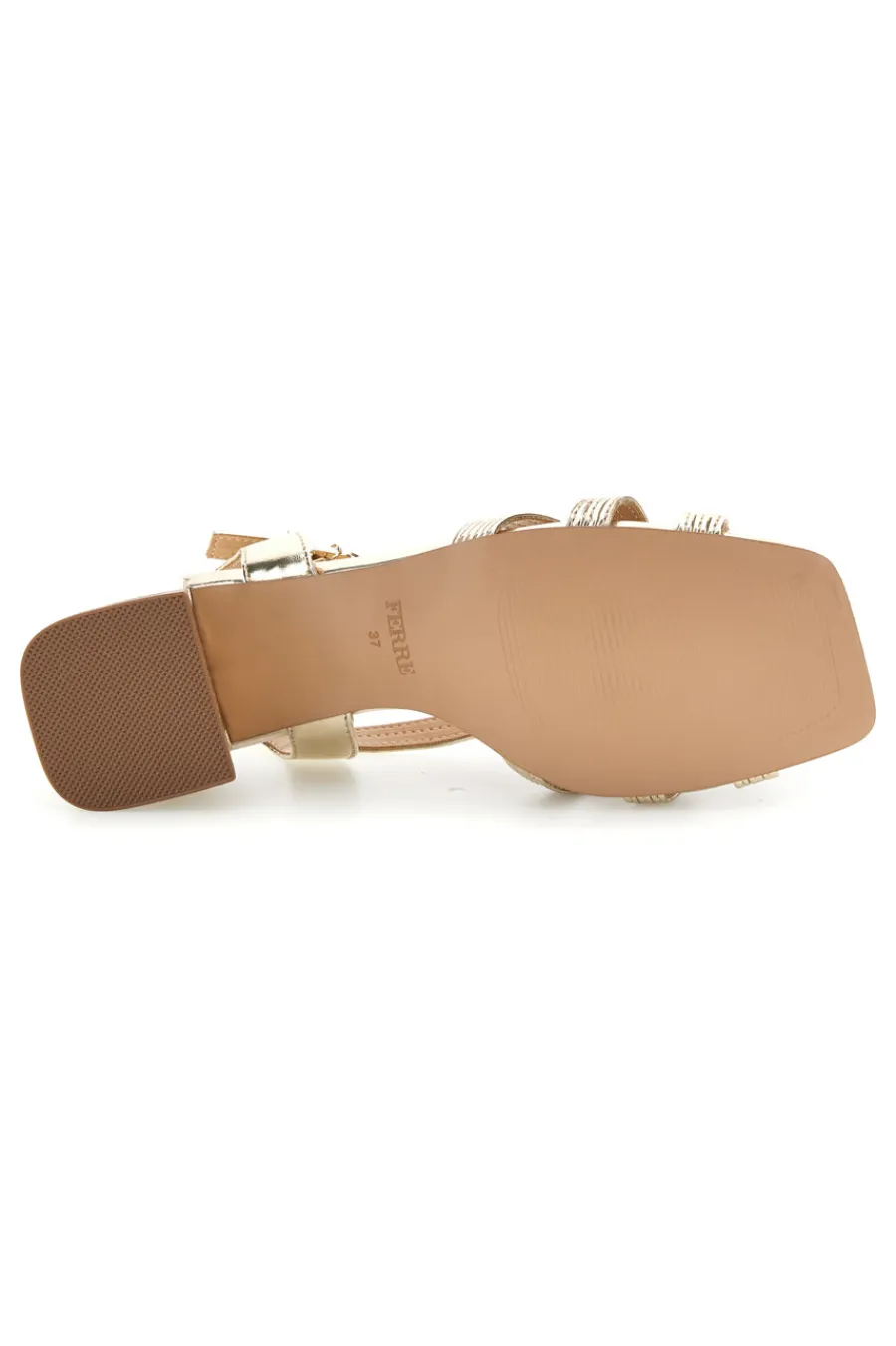 Sandalo con tacco e sottopiede in pelle Ferre F872-FERRE'