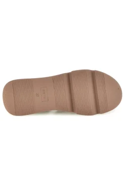 Sandalo oro e nocciola con zeppa e cinturino frontale 52191C1581-MARIELLA BURANI Outlet
