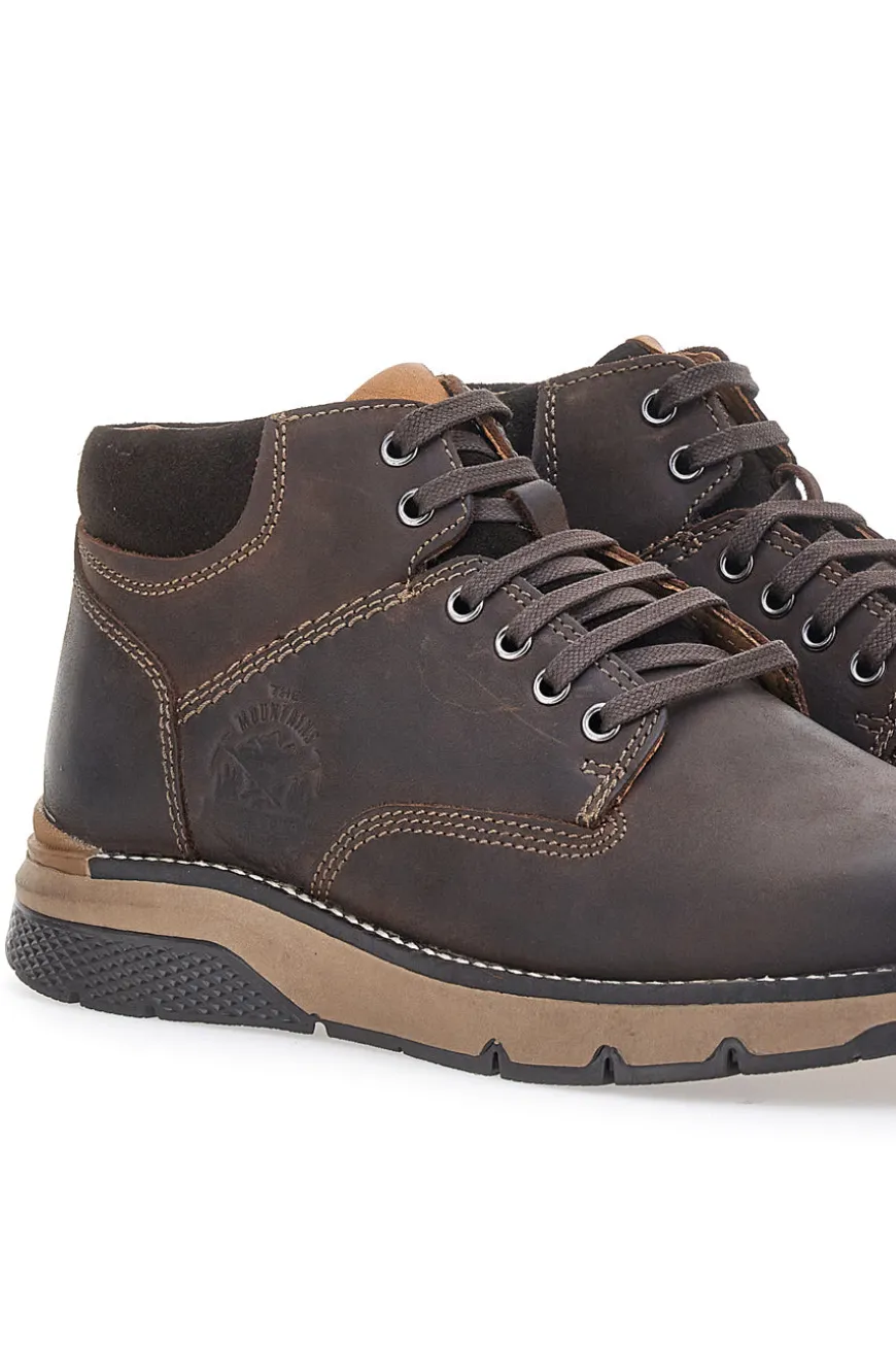 Scarpa Stringata Alta In Vera Pelle Marrone Altemberg 2432