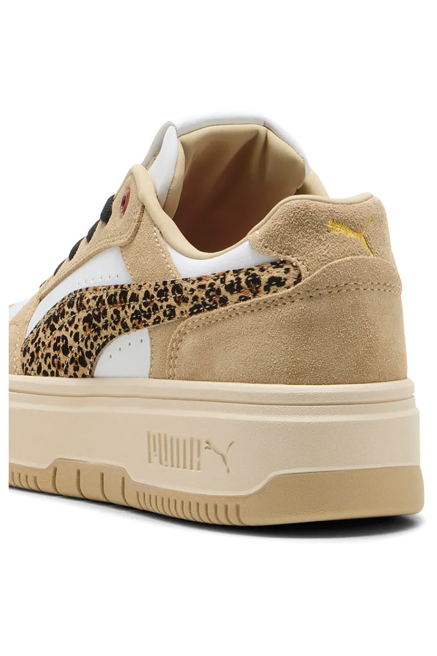 scarpe beige con dettagli animalier in suede Rebound Femme Low Animal-PUMA New