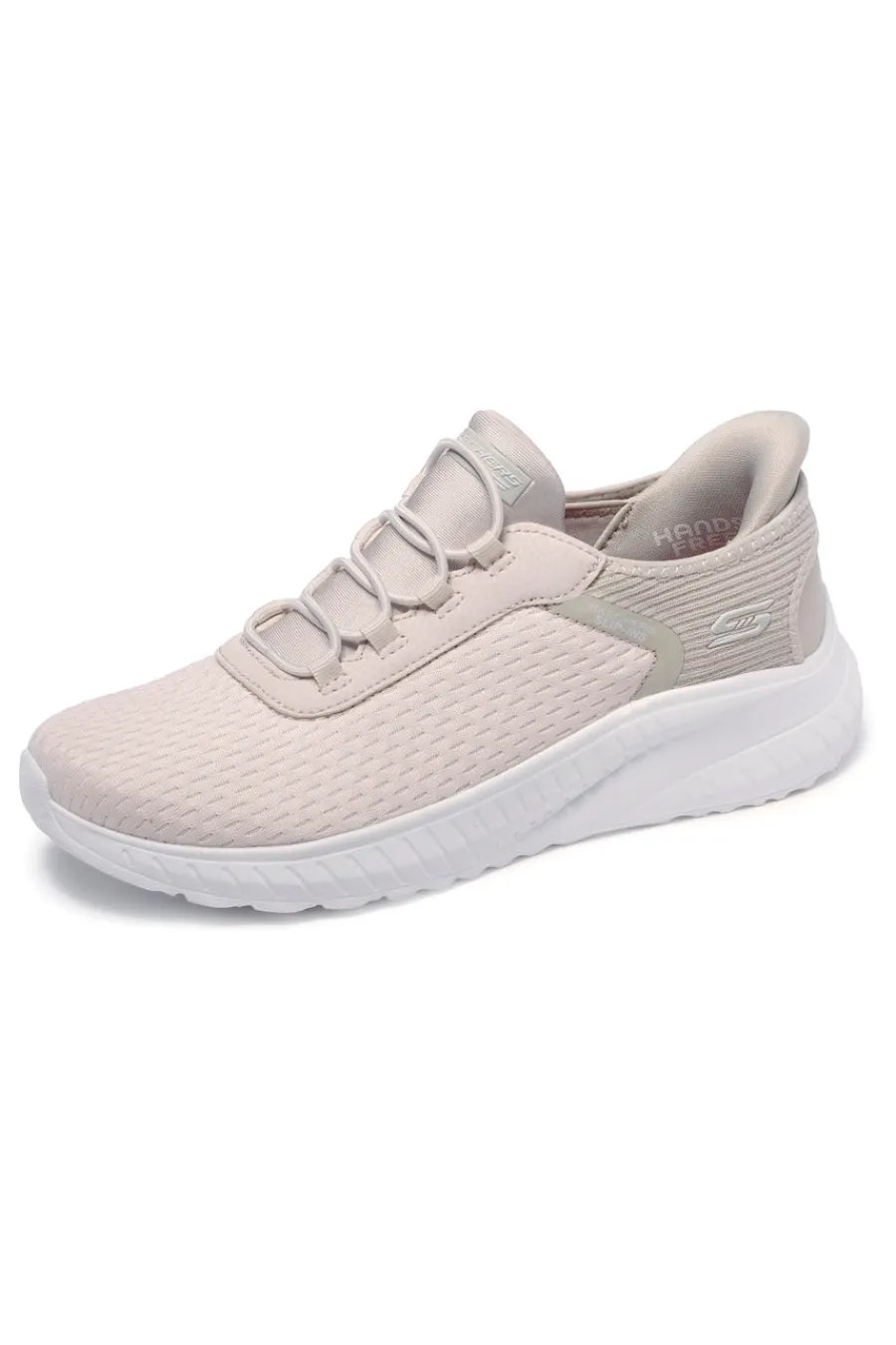 Scarpe beige slip-on leggere BOBS SQUAD CHAOS IN COLOR-SKECHERS New