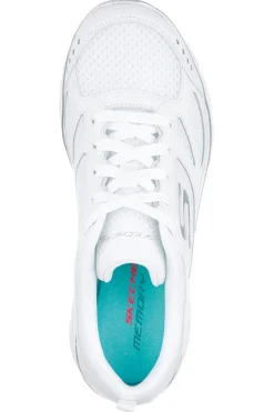 Scarpe bianche leggere con inserti argento SUMMITS SUITED-SKECHERS Online