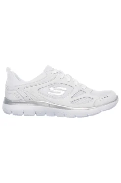 Scarpe bianche leggere con inserti argento SUMMITS SUITED-SKECHERS Online