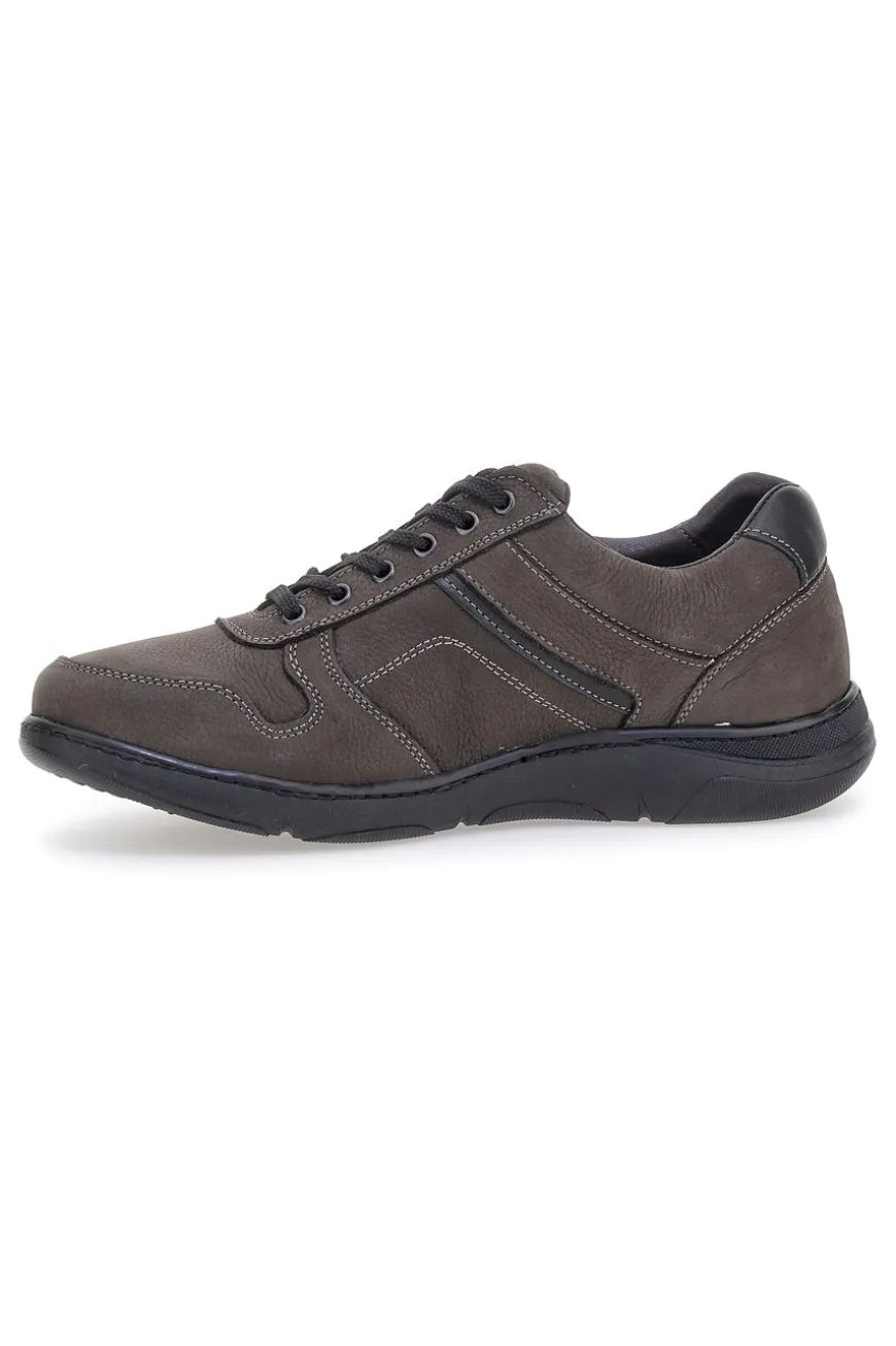 Scarpe casual grigie in vera pelle con zip laterale Pittarello Eco 25299008