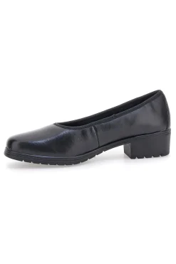Scarpe comode nere in pelle con tacco basso e memory foam 11574-PITTARELLO Sale