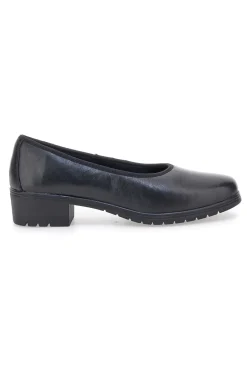 Scarpe comode nere in pelle con tacco basso e memory foam 11574-PITTARELLO Sale