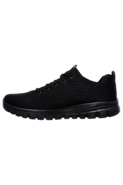 Scarpe da Allenamento Nere con Tomaia in Skech Knit Mesh Graceful - Get Connected-SKECHERS New