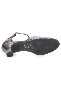 Scarpe da ballo color canna di fucile con cinturino a T e suola in pelle 112-MON DIEU Outlet