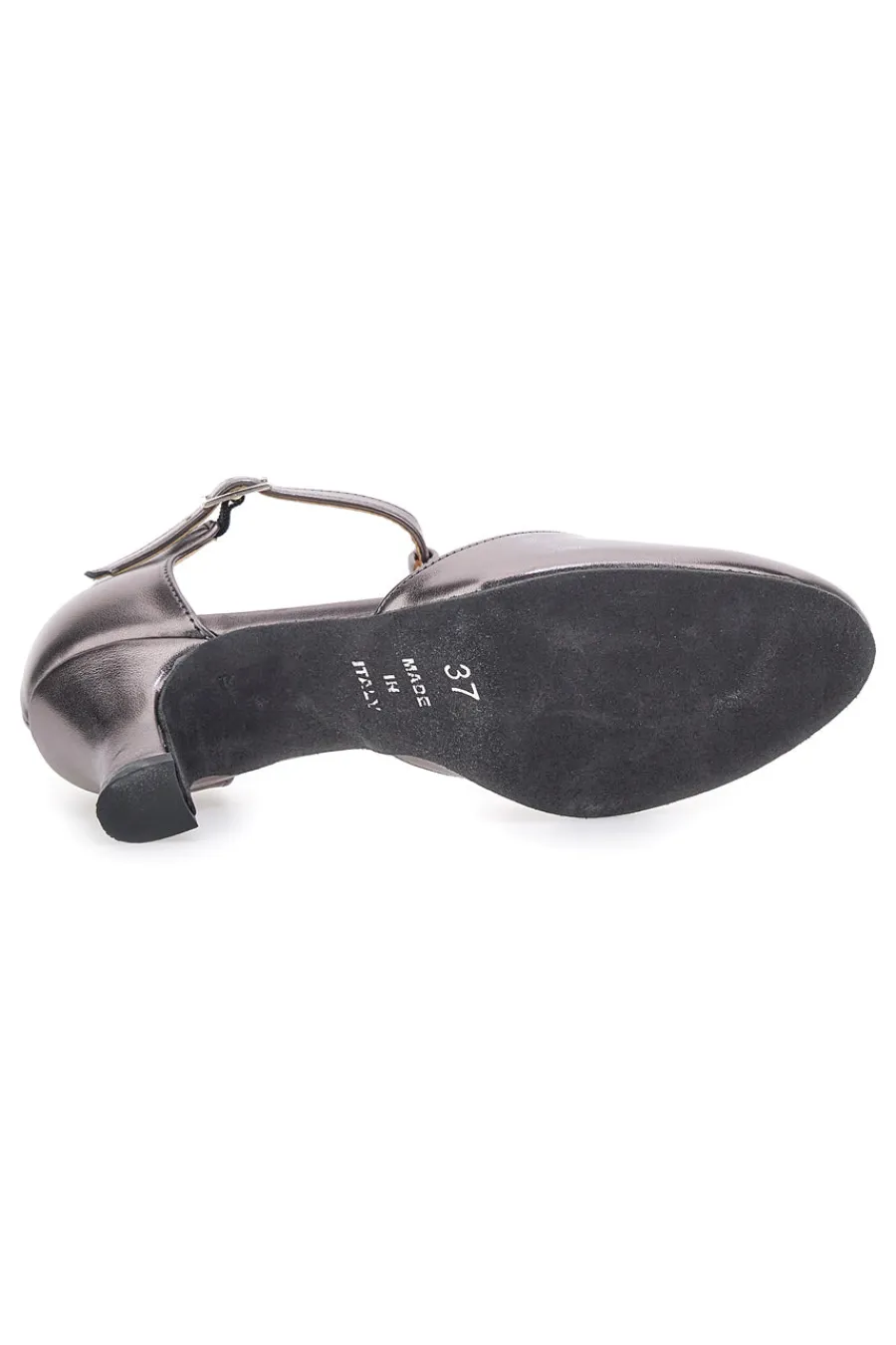 Scarpe da ballo color canna di fucile con cinturino a T e suola in pelle 112-MON DIEU Outlet