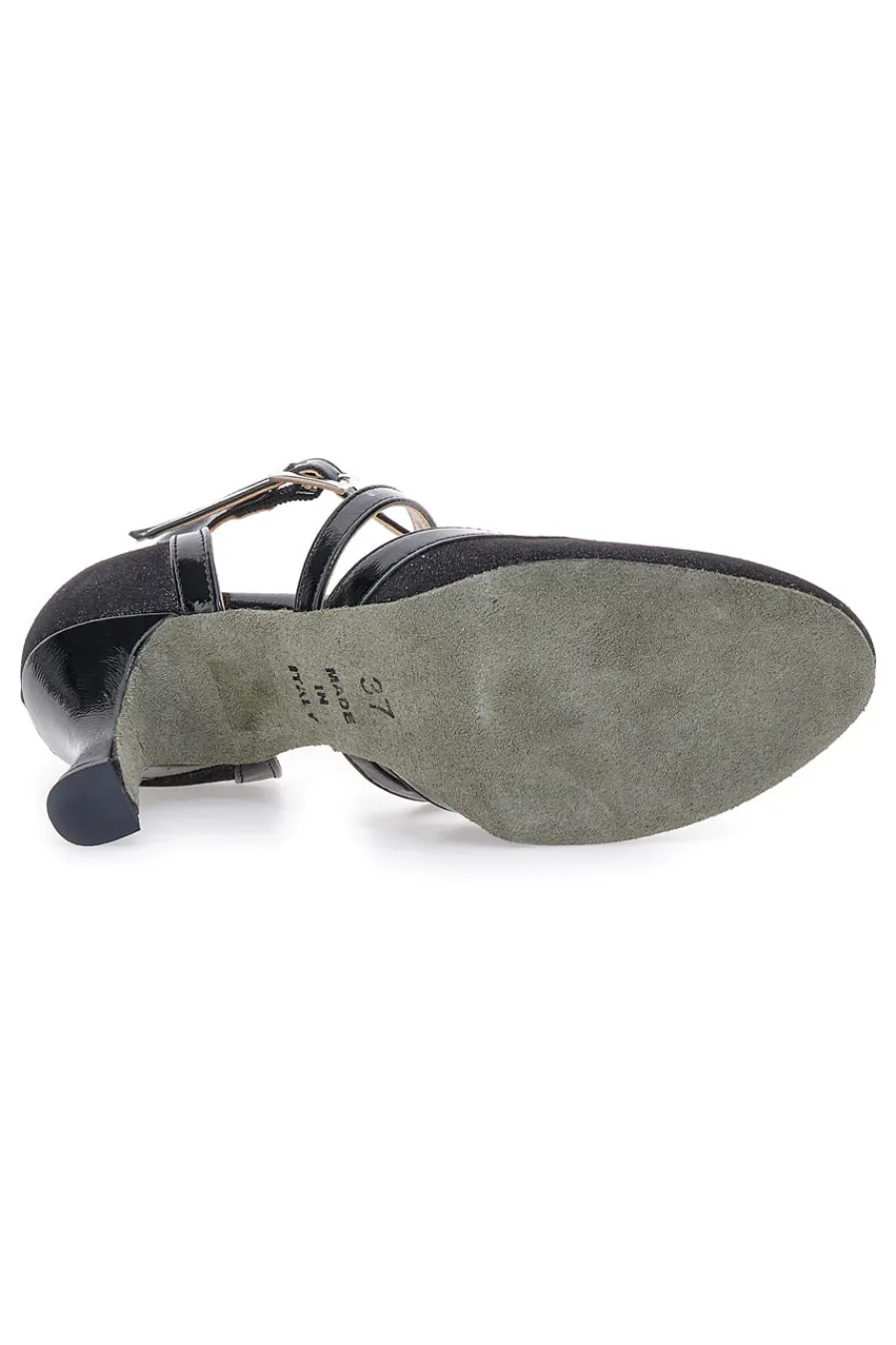 Scarpe da ballo nere con cinturini incrociati e suola in vera pelle 6331-THE FIRST DANCE New