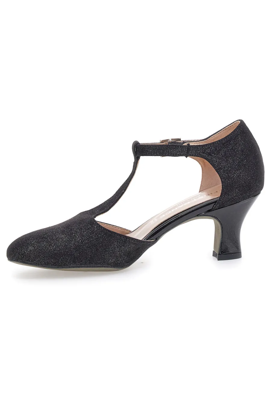 Scarpe da ballo nere con cinturino e tacco medio 6334-THE FIRST DANCE Sale