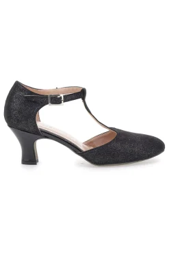Scarpe da ballo nere con cinturino e tacco medio 6334-THE FIRST DANCE Sale