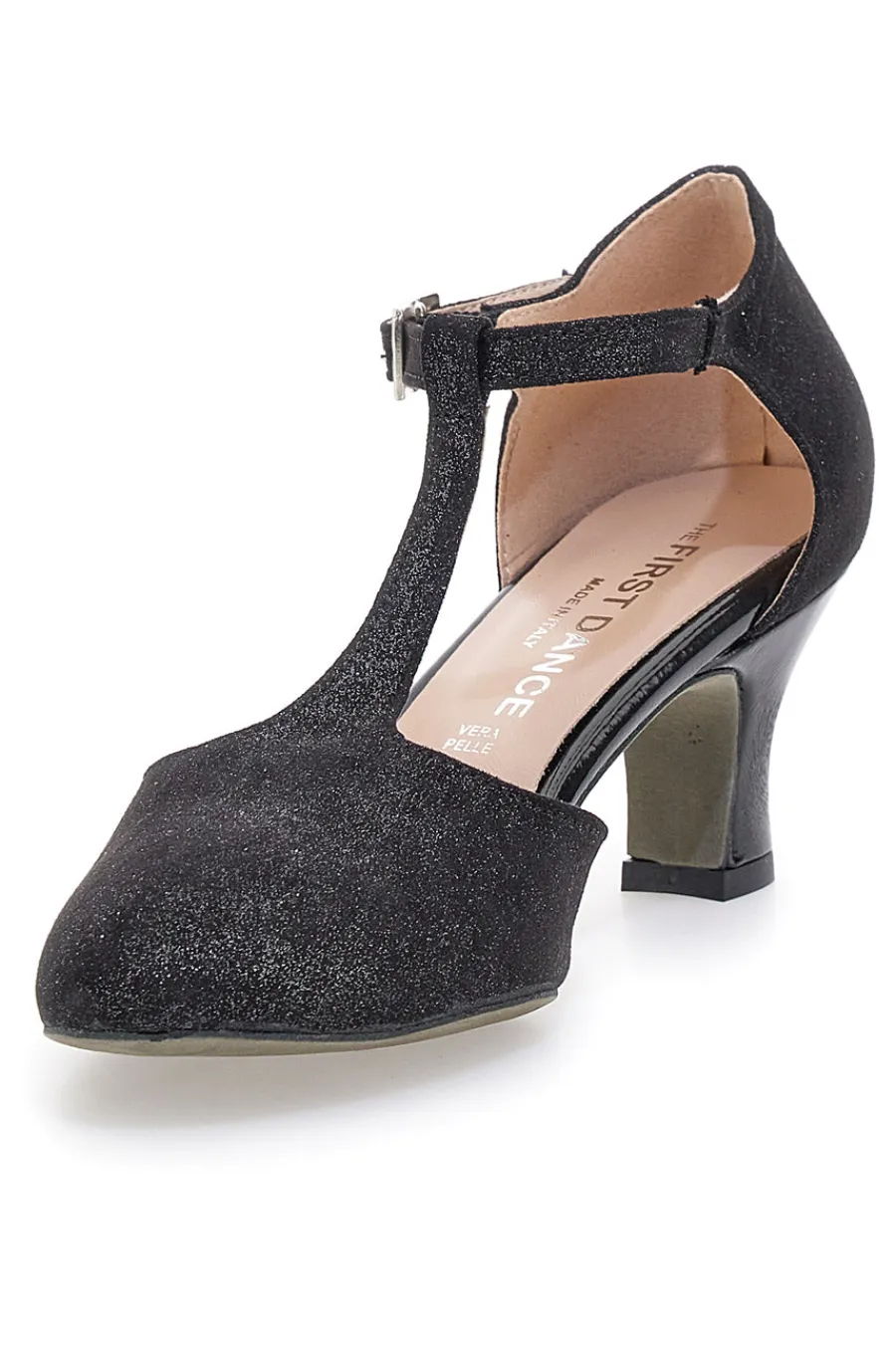 Scarpe da ballo nere con cinturino e tacco medio 6334-THE FIRST DANCE Sale