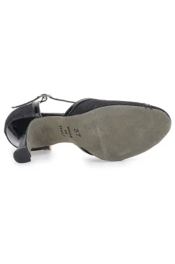 Scarpe da ballo nere con cinturino a T e tacco svasato 6325-THE FIRST DANCE Clearance