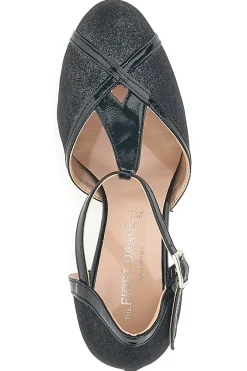 Scarpe da ballo nere con cinturino a T e tacco svasato 6325-THE FIRST DANCE Clearance