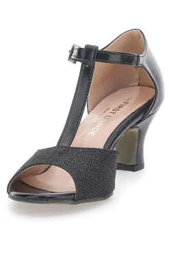 Scarpe da Ballo Nere con Suola in Pelle e Tacco Basso 5182-THE FIRST DANCE Best