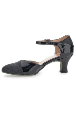 Scarpe da Ballo Nere Con Tacco e Glitter 4552-THE FIRST DANCE Best