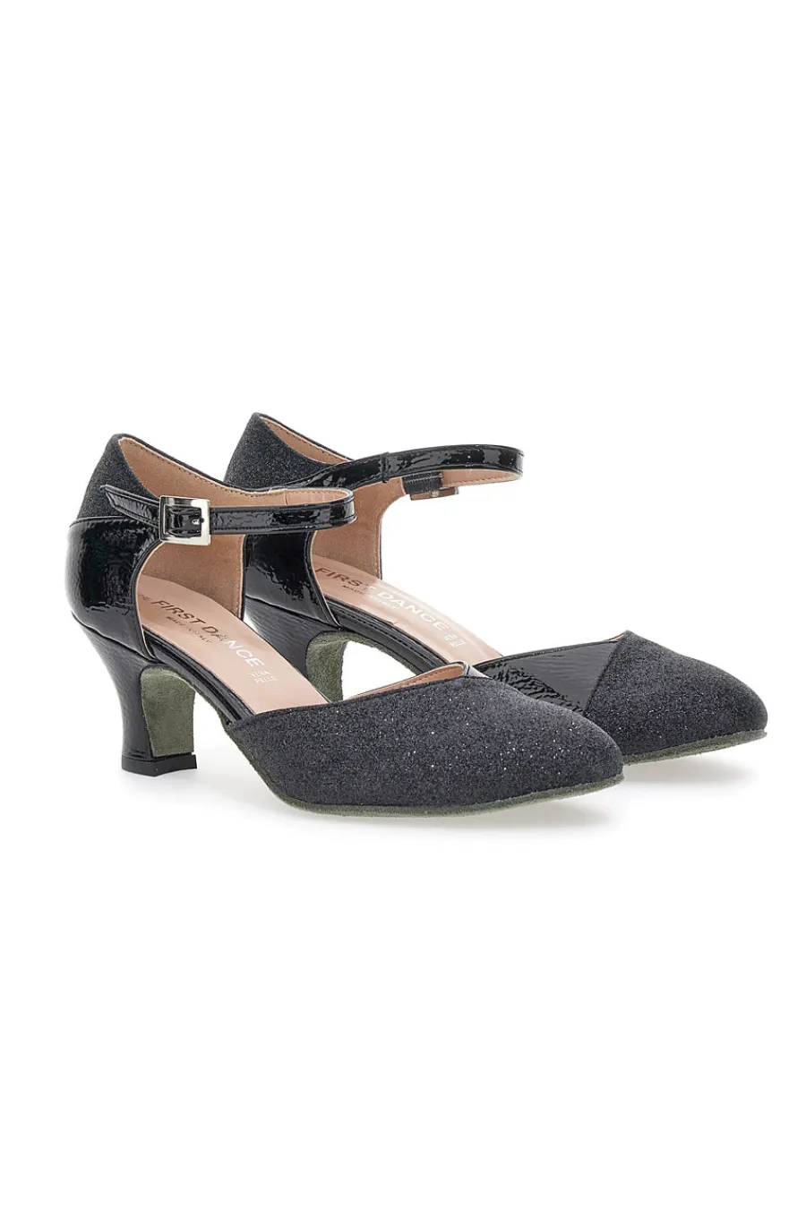 Scarpe da Ballo Nere Con Tacco e Glitter 4552-THE FIRST DANCE Best