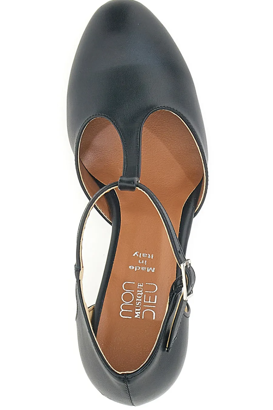Scarpe da Ballo Nere con Tomaia Liscia e Tacco Basso MUSIQUE 12-MON DIEU Sale