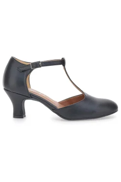 Scarpe da Ballo Nere con Tomaia Liscia e Tacco Basso MUSIQUE 12-MON DIEU Sale