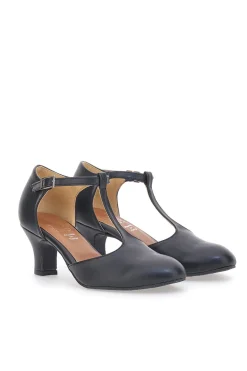 Scarpe da Ballo Nere con Tomaia Liscia e Tacco Basso MUSIQUE 12-MON DIEU Sale
