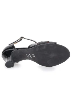 Scarpe da ballo nere intrecciate con cinturino e suola in pelle 113-MON DIEU Discount