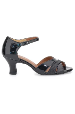 Scarpe da ballo nere intrecciate con cinturino e suola in pelle 113-MON DIEU Discount