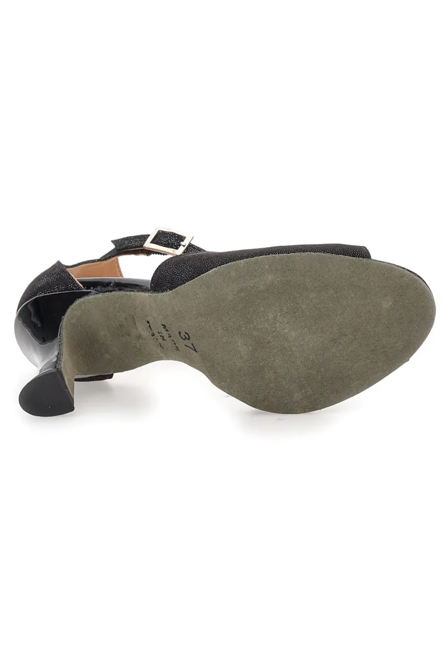 Scarpe da ballo nere open toe con cinturino alla caviglia 6514-THE FIRST DANCE