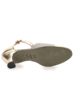 Scarpe da ballo oro con cinturino e tacco medio 6552-THE FIRST DANCE Sale