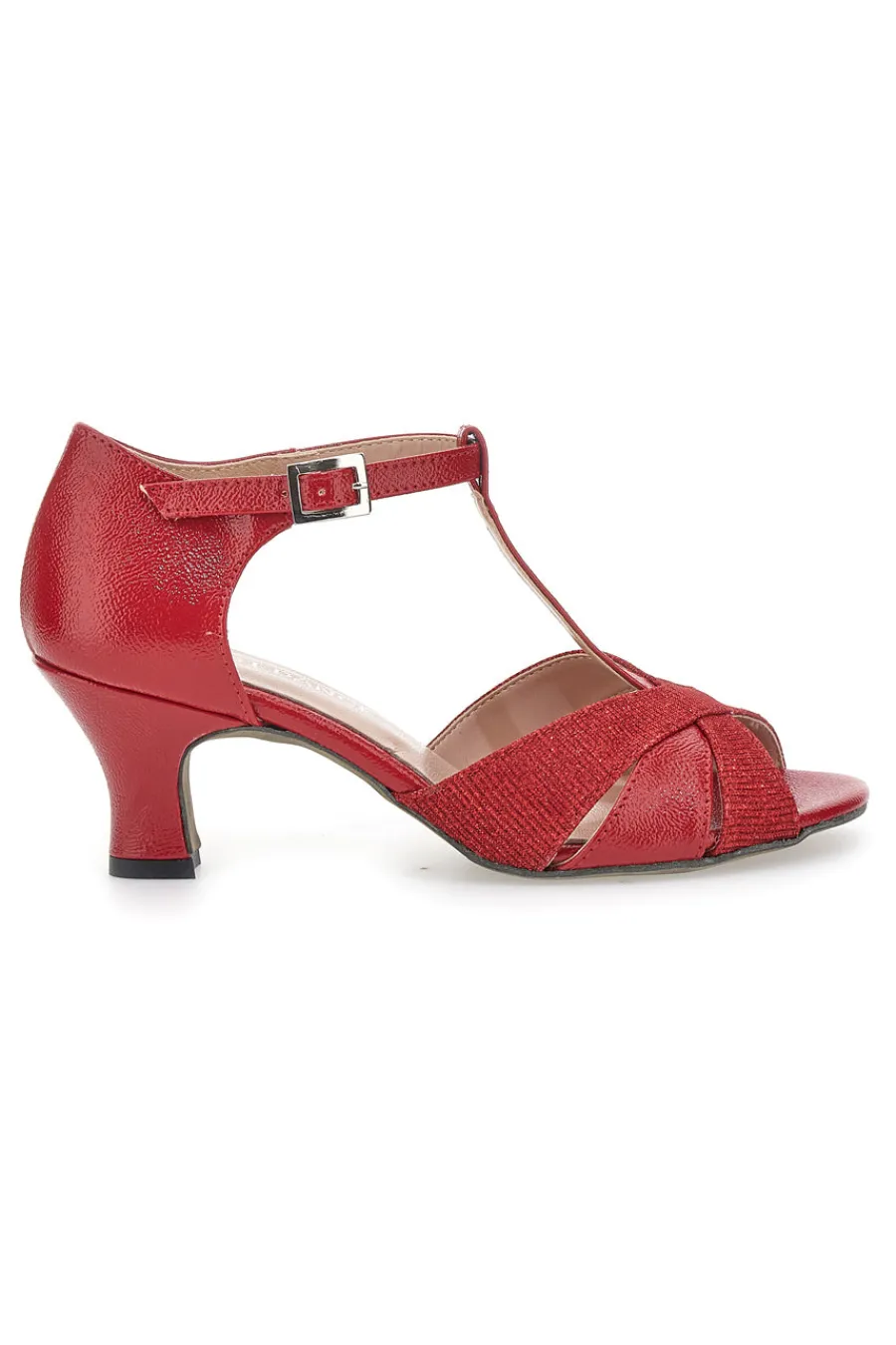 Scarpe da Ballo Rosse Open Toe Con Glitter 5202-THE FIRST DANCE Best