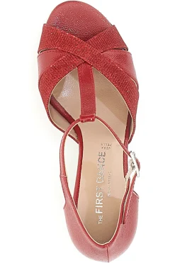 Scarpe da Ballo Rosse Open Toe Con Glitter 5202-THE FIRST DANCE Best