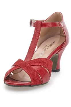 Scarpe da Ballo Rosse Open Toe Con Glitter 5202-THE FIRST DANCE Best