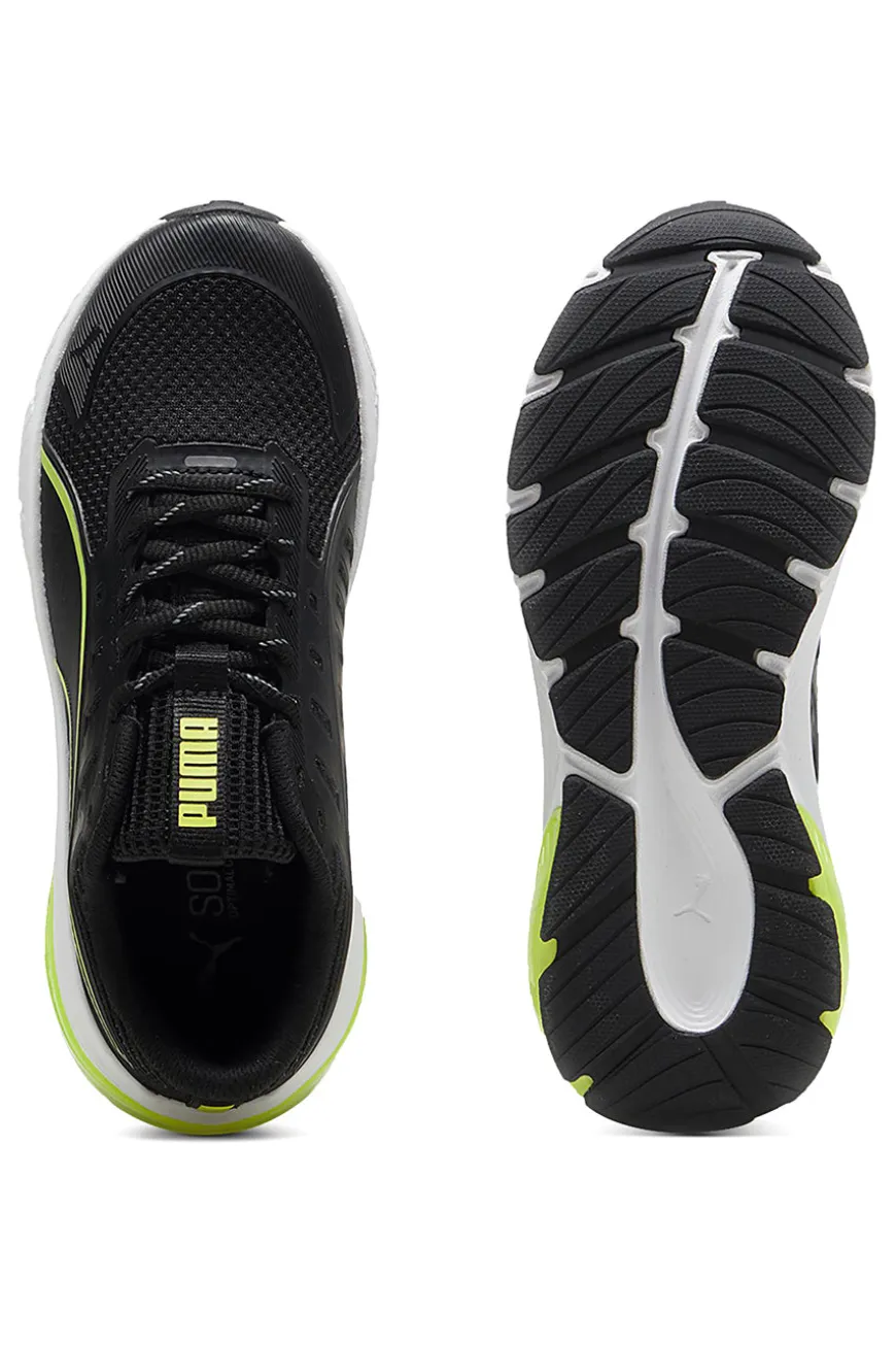 Scarpe da running nere bianche e verde lime Puma Cell Glare Jr