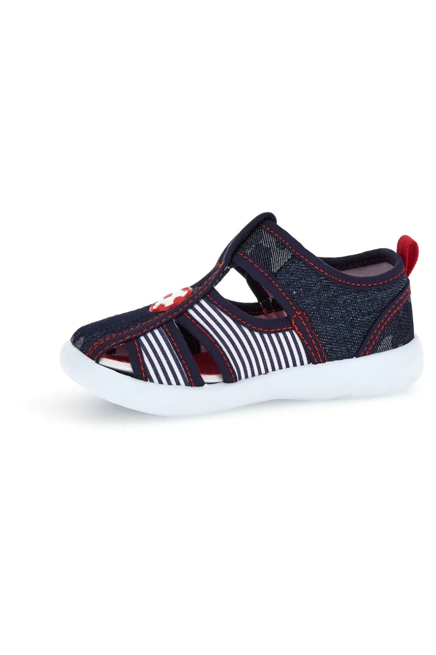 Scarpe in tessuto blu e rosse con pallone Pitt Kids 2242876