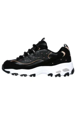 Scarpe nere chunky con borchie e Memory Foam D'Lites Glamour Feels-SKECHERS New