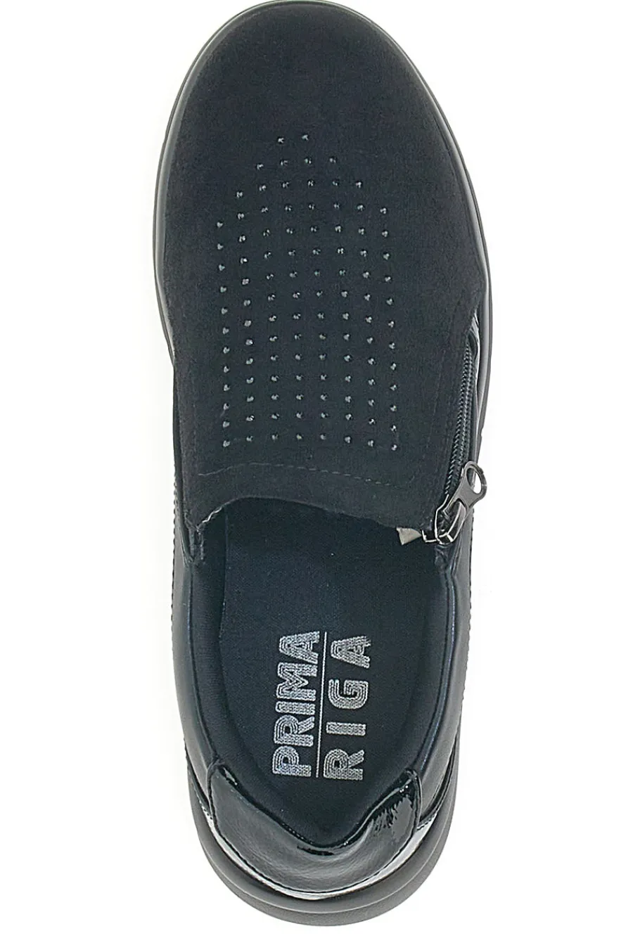 Scarpe nere con brillantini e cerniera laterale H2301017-PRIMA RIGA Hot