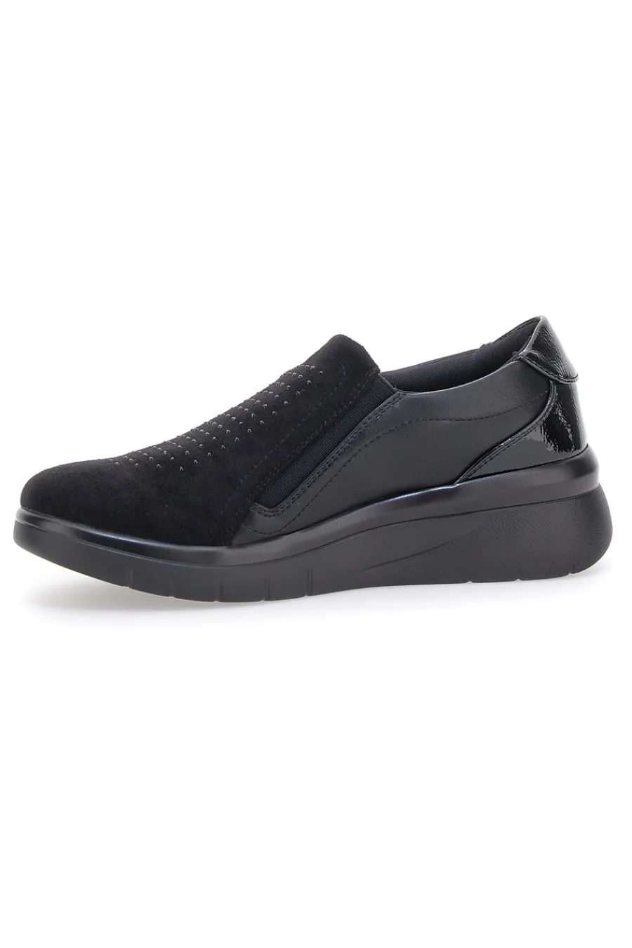 Scarpe nere con brillantini e cerniera laterale H2301017-PRIMA RIGA Hot