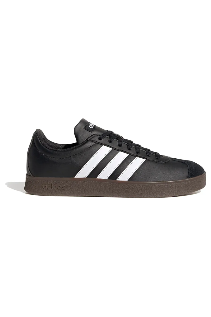 Scarpe nere con strisce bianche suola in gomma VL Court Base-ADIDAS