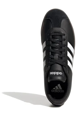 Scarpe nere con strisce bianche suola in gomma VL Court Base-ADIDAS