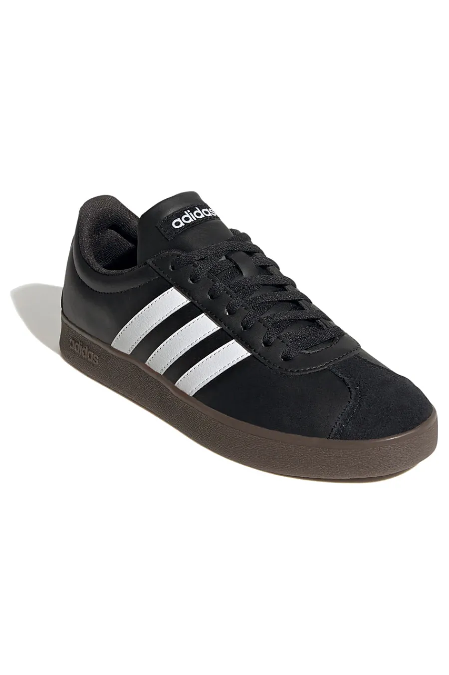 Scarpe nere con strisce bianche suola in gomma VL Court Base-ADIDAS
