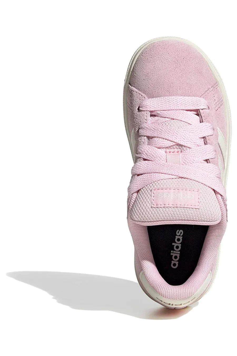 Scarpe rosa in suede con strisce bianche Grand Court 00s K-ADIDAS