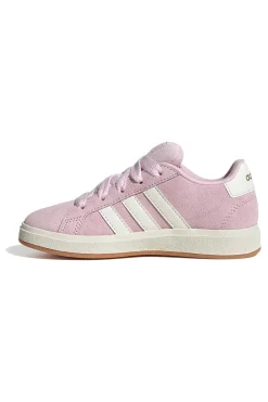 Scarpe rosa in suede con strisce bianche Grand Court 00s K-ADIDAS