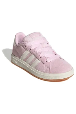 Scarpe rosa in suede con strisce bianche Grand Court 00s K-ADIDAS